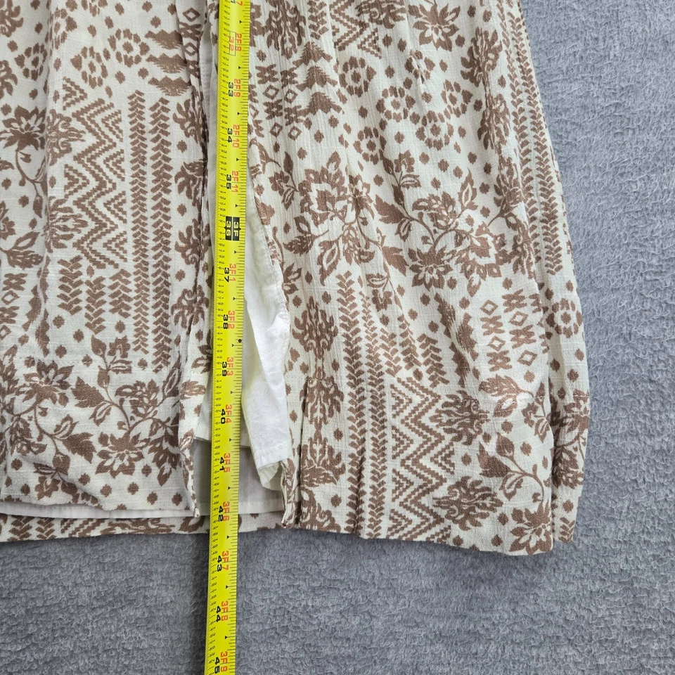 Vestido Miss Me Mujer Mediano Beige Floral Geométrico Midi Línea A Cuello Boho Foto 4 de 4