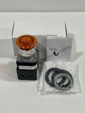 New Allen Bradley 800T-QMH2AA2 30mm Momentary Push Button Amber LED Mushroom HD