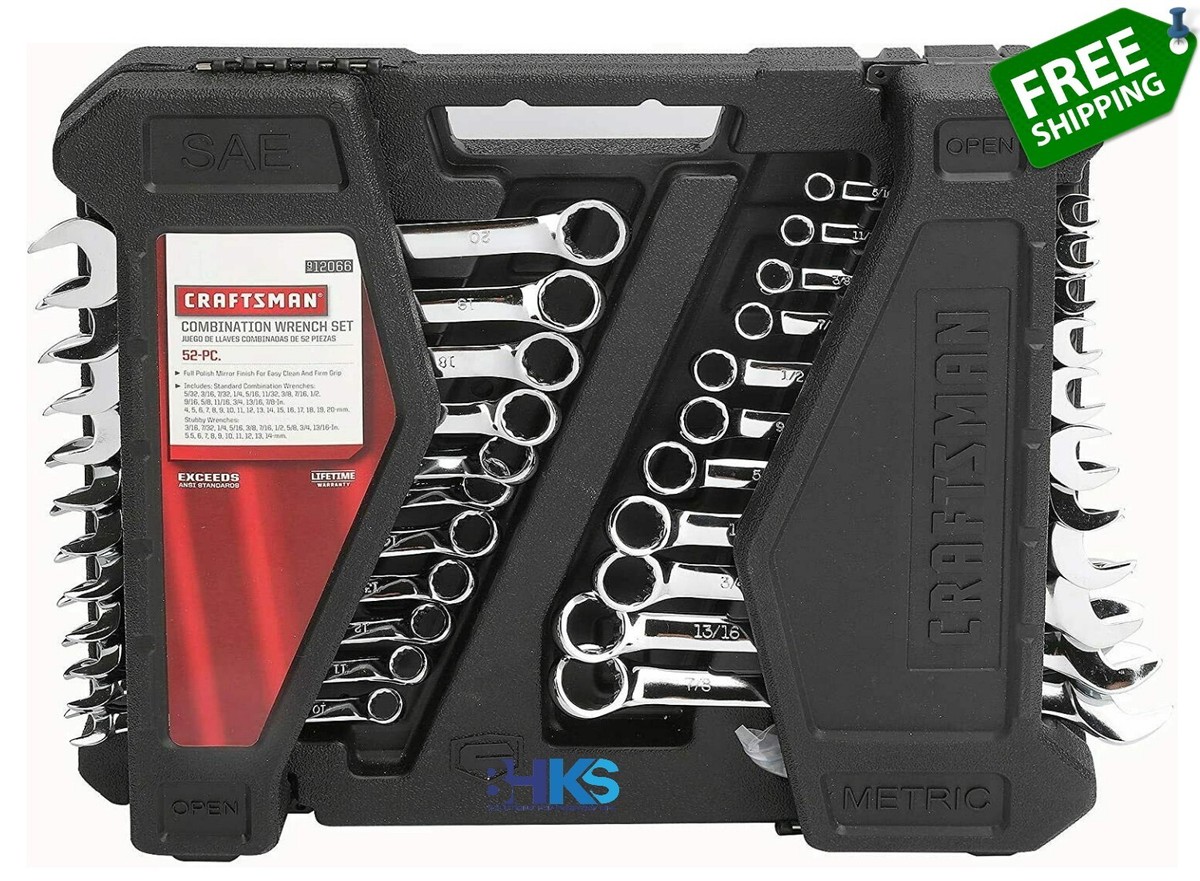 CRAFTSMAN 52 Pc Combination Wrench Set | SAE & Metric | Polished