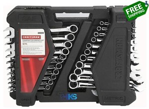CRAFTSMAN 52 Ensemble de clés combinées Pc SAE & Métrique , Chrome poli NEW