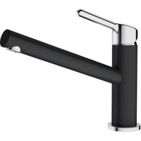 Franke Messing Hochdruck Armatur, Wasserhahn Orbit Festauslauf Chrom Onyx Obenbe