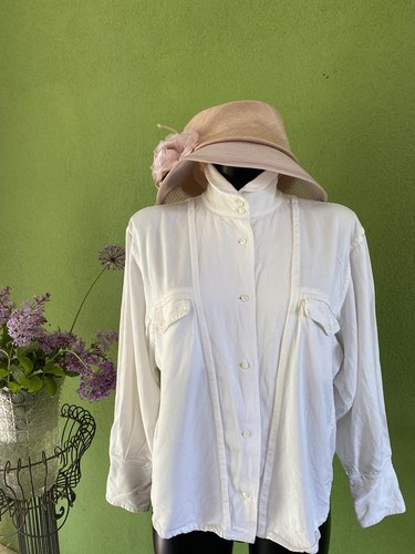 Jil Sander, JIL SANDER White Vintage Cotton Button Down Shirt Size L