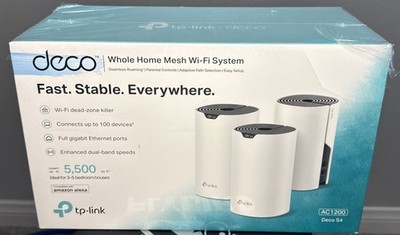 TP-Link Deco S4 AC1200 Mesh Wi-Fi System 3-Pack Dual-Band MU-MIMO