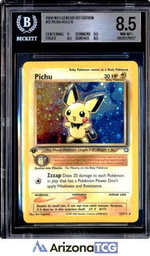 Pichu (1st Edition) graded BGS 8.5 for sale on eBay