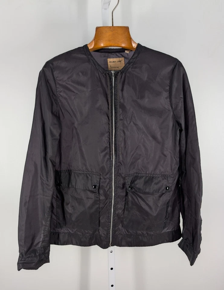 Винтажная куртка 1998 Helmut Lang 44 черная нейлоновая итальянская архивная универсальная куртка 38 дюймов - Изображение 2 из 4
