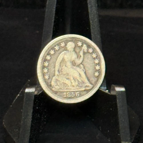 1856 US Liberty Seated Half Dime 5C Silver Coin