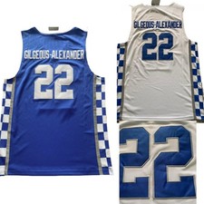 Retro #22 Kentucky Alexander College Basketball Jersey Embroidered