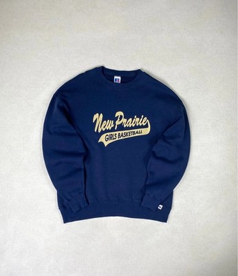 Pullover Rundhals Russell Athletic Vintage 90s Sweat Made in USA bedruckt Neu Prairi