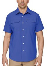 Men's Sun Protection Shirts Short Sleeve UPF 50 Quick Dry Cooling Shirts Hik...