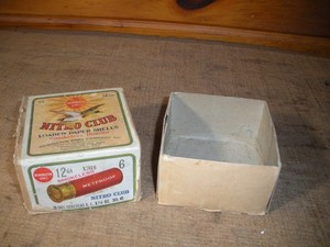 Vintage 12 GA REMINGTON UMC NITRO CLUB SHELL BOX / 2 PIECE EMPTY GAME LOAD