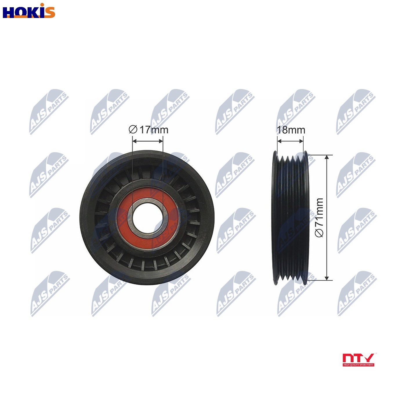RNK-HY-512 NTY Deflection/Guide Pulley, V-ribbed belt - Image 8