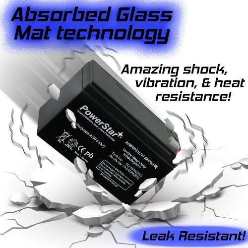 PowerStar 12Volt 7.5Ah 7AH Sealed Lead Acid Battery and Charger Combo ...