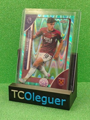 Matheus Fernandes Aqua RayWave /199 Topps Chrome Premier League 2025-26 West Ham