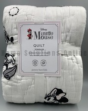 Pottery Barn Kids Disney Minnie Mouse Embroidered Cotton Toddler Quilt B3013