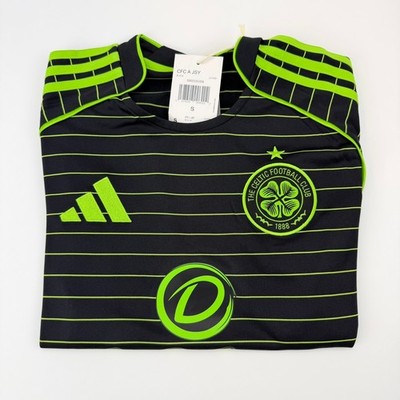 Celtic FC 25/26 Away Jersey Adidas JV7449 Black Green Mens Small