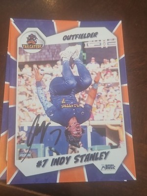 Indy Stanley signed 2026 texas tailgaters card autographed banana ball 