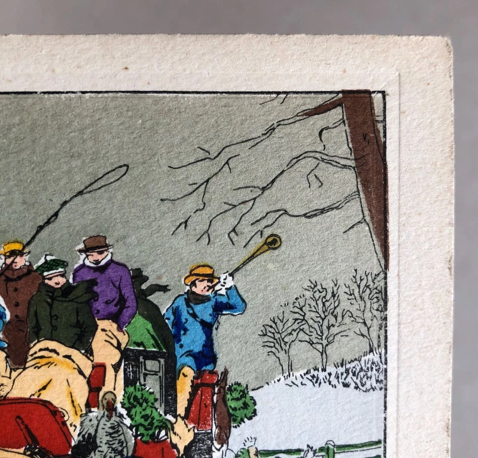D'après Étienne Le Rallic — carte de noël — lithographie signée en bas à droite. - Photo 4/4
