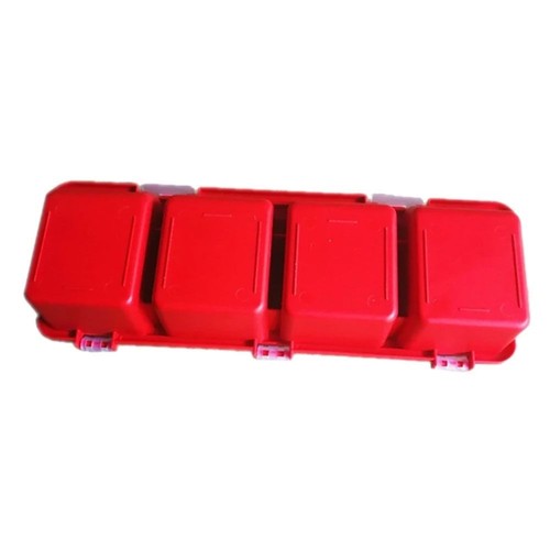 1Pcs 4 Compartments Parts Storage Box Blue Red Tool Part Container Bin - Picture 6 of 14