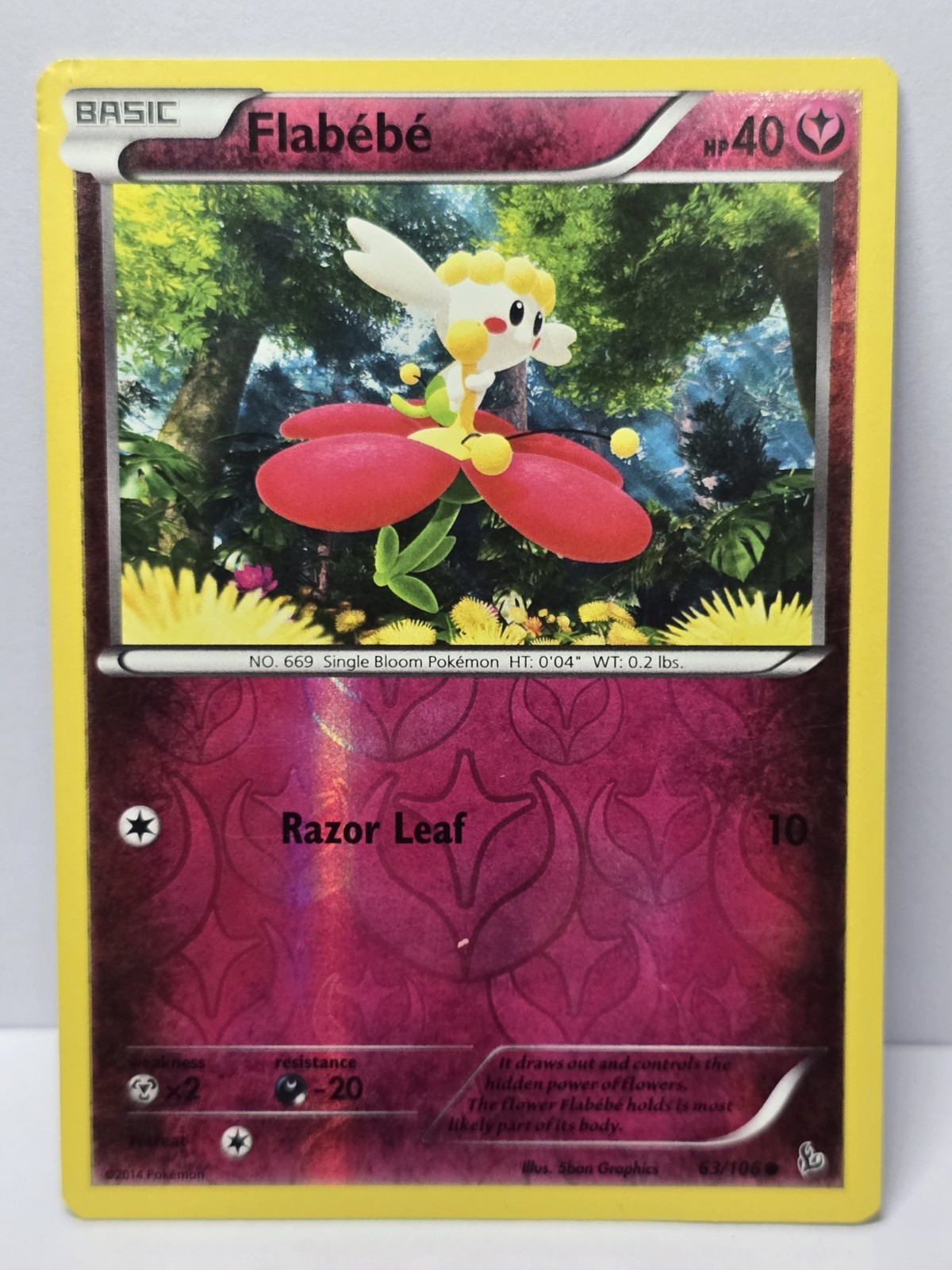 Pokemon - Flabebe - 63/106 - FLASHFIRE - Reverse Holo - LP