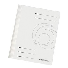 Herlitz A4 Manilla Folded Flat File - White Pack of 10 