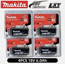 4 x Makita BL1860B-2 18V LXT Lithium-Ion 6.0 Ah Battery - NEW - USA-stock