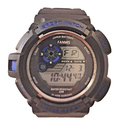 Fanmis Alarm Chrono Water Resistant 50M #0939 Length 10'' Works