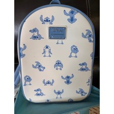 Loungefly Disney Lilo  Stitch Mini Backpack Cream Blue All Over Print Stitch