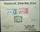 ADEN 15 OCT 1946 WWII PEACE KGVI REGISTERED FIRST DAY COVE FDC TO BOMBAY, INDIA