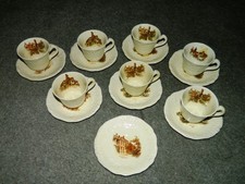 LOT 7 Antique RIDGWAYS ENGLAND "Renaissance" Demitasse Cup & Saucers