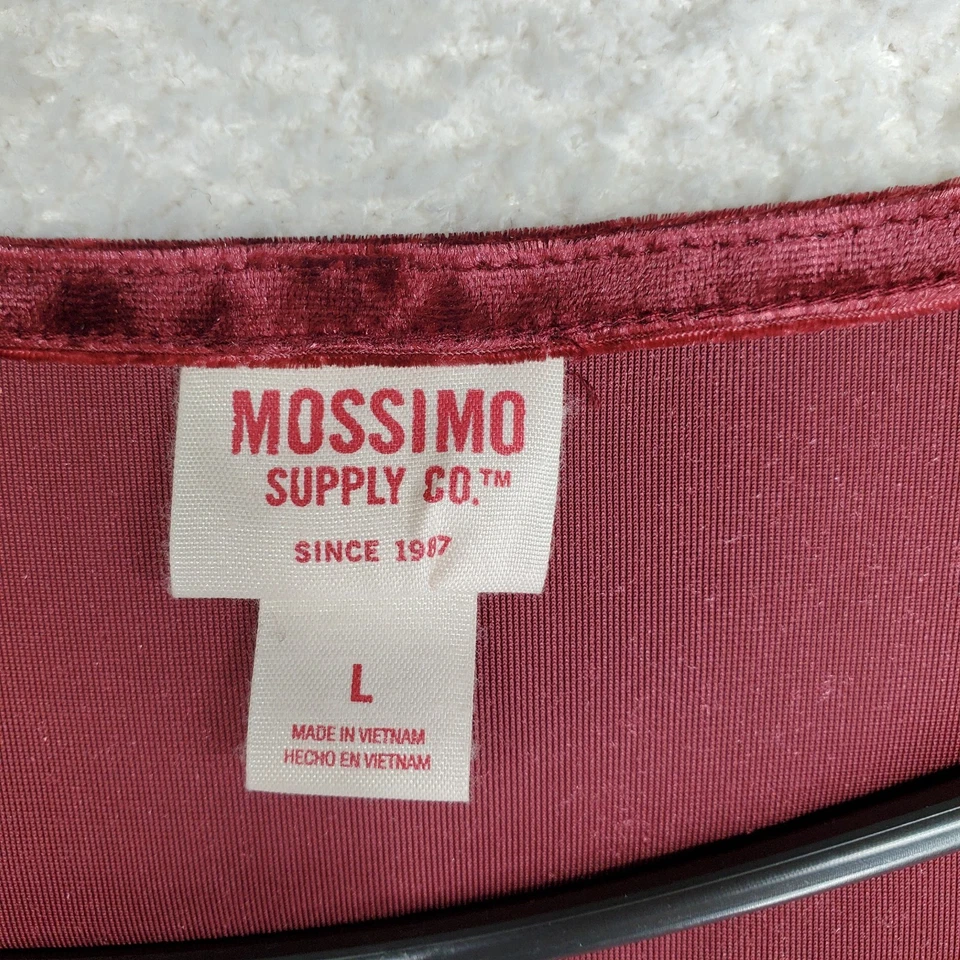 Women's Velvet Babydoll Dress Large Burgundy Mini 90's Whimsigoth Witchy Y2K - Image 4 of 4