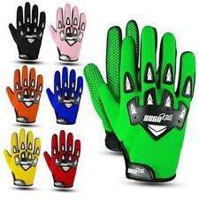Youth Motocross Gloves   Pro-Grade Protection for Dirt Small 4 - 6 Yrs Green