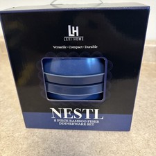 Lexi Home Nestl 8pc Bamboo Fiber Dinnerware Set Blue – Plates & Bowls