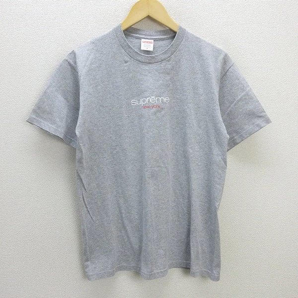 Tee shirt Supreme S gris boutique coton/poly occasion homme 65 cm