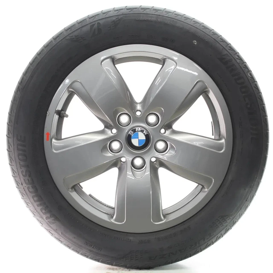 BMW 1er F40 2er F44 Sommerräder Sternspeiche 517 Bridgestone 205/55R16 6897609 - Bild 2 von 4