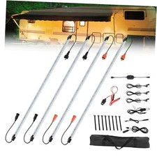 12V LED Interior Light Bar Kit Dimmable IP67 Silver Aluminum Bar- Amber White