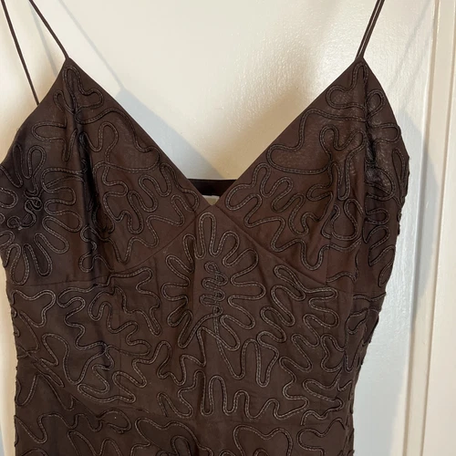 Abito Michael Kors marrone con spalline spaghetti s 0