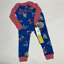 NEW Sega Sonic The Hedgehog Boys Size 3T Unisex 2-Piece Pajamas 100 Cotton NWT