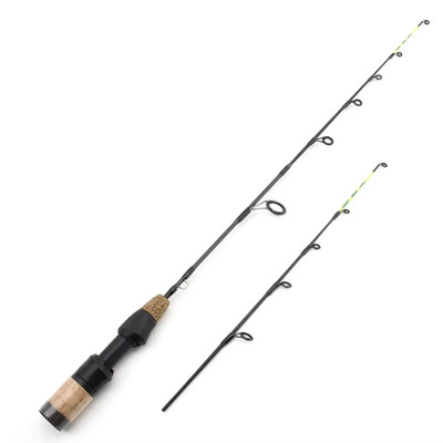 60Cm 2 Tips Telescopic Rod Reel Combo Winter Ice Fishing Rod Carbon Pole Light