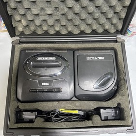 Sega CD And Genesis 2 Dual Console With Controllers Cords Rental Case Very RARE