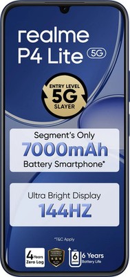 realme P4 Lite 5G (Blue, 128 GB 4 GB RAM) 6.8'' Dimensity 6300 Global Version.