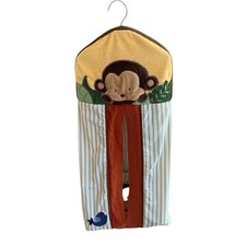 Hanging Baby Diaper Caddy With Cute Monkey Pillow Design
