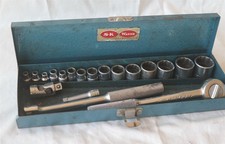 Vtg 19 Pcs Sk Wayne Sae Socket Set 38 14 Drives Usa S-k