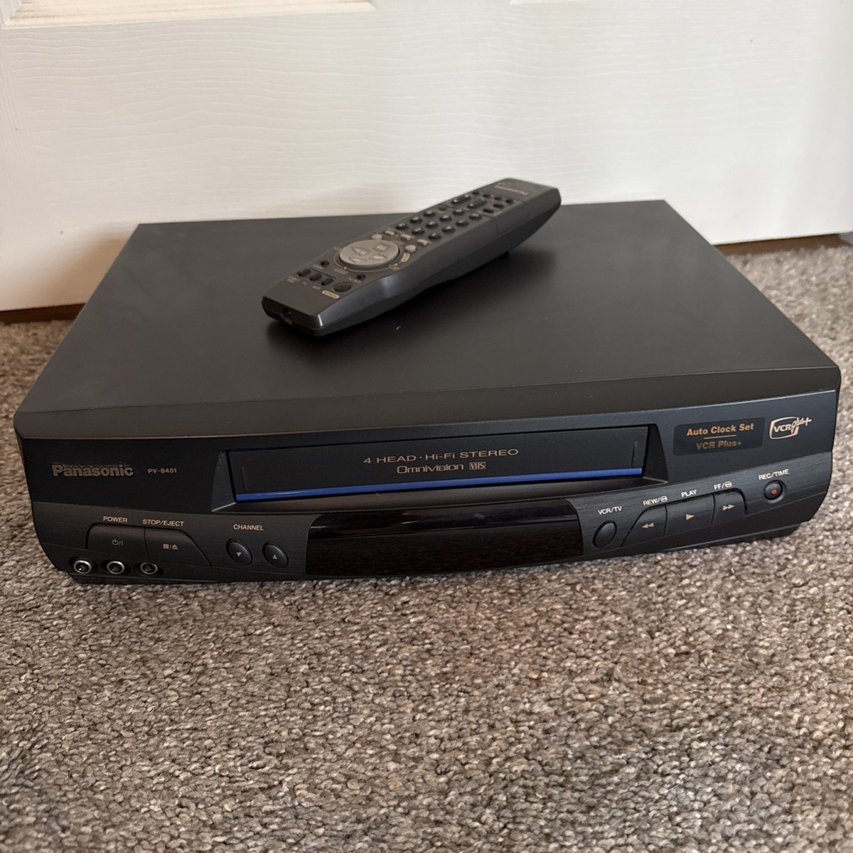 Panasonic HiFi Stereo VCR 4-Head VHS Player PV-8451 w/ Orig Remote