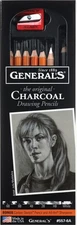 General's Charcoal Pencil Set 6/Pkg-Assorted Degrees - 557-6A