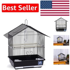 Secure Chic Bird Cage for Parakeets - Travel Ready with Easy Clean Tray