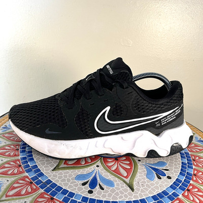 Nike Renew Ride 2 Mens Sz 8 Black White Running Sneakers Comfort CU3507-004