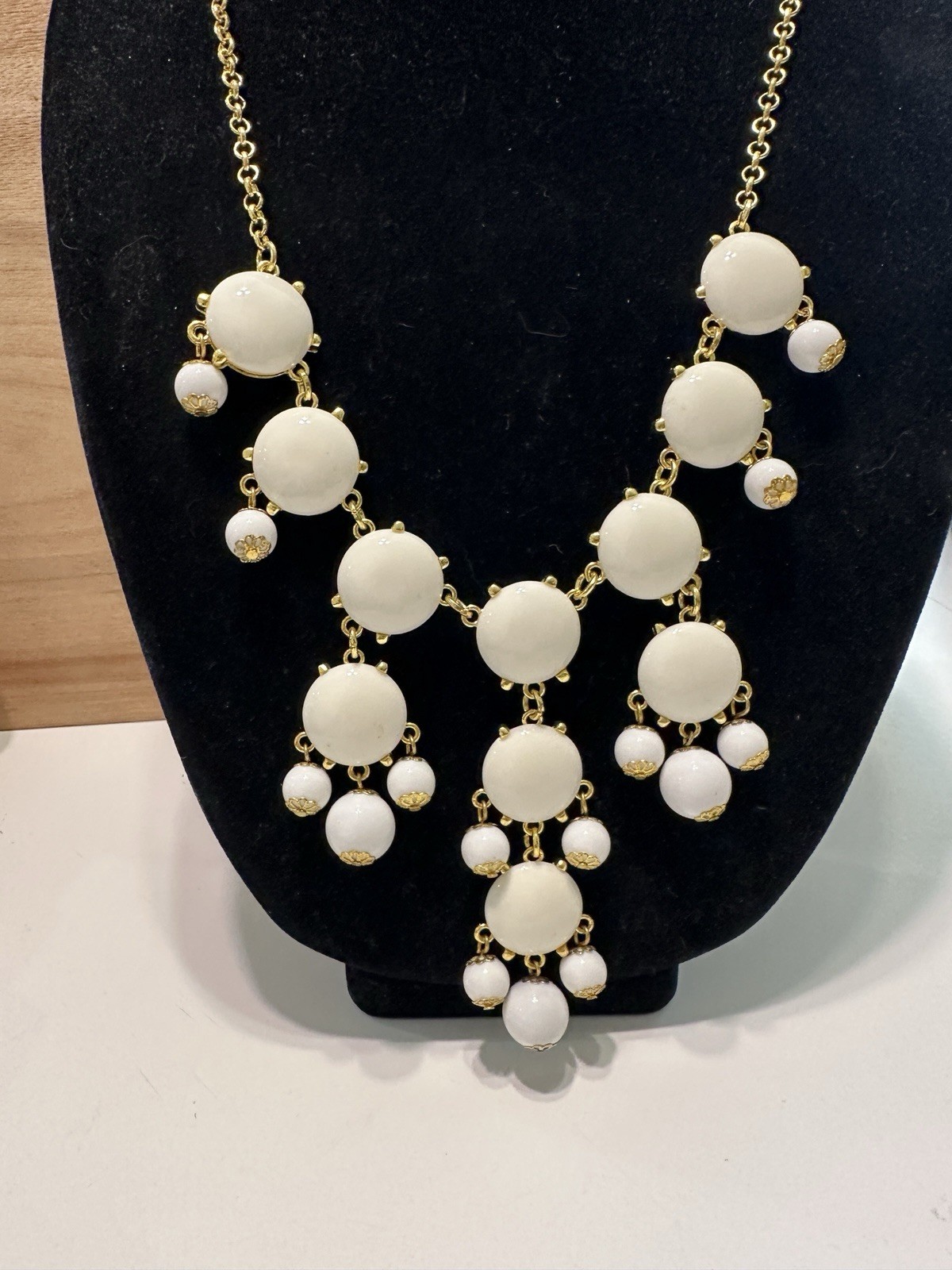 bubble statement Bib necklace Layered Statement D… - image 2