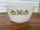 VTG Anchor Hocking Fire King Green Meadow Flowers Mixing Bowl