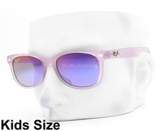 Ray-Ban Junior New Wayfarer Sunglasses RJ9052S 7147/B1 Purple Strap Kids Size