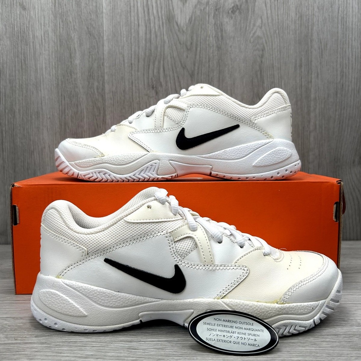 Nike Court Lite White Black Mens AR8836-100 Sneakers Shoes